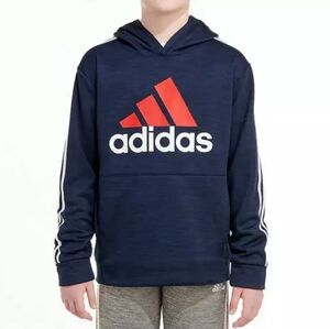 Adidas Boys Blue Fleece Tech Hoodie XL (18/20)